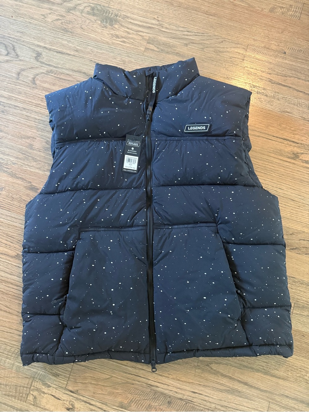 Legends Men's Navy Speckled Puffer Vest